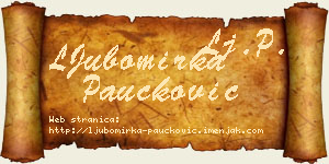 LJubomirka Paučković vizit kartica